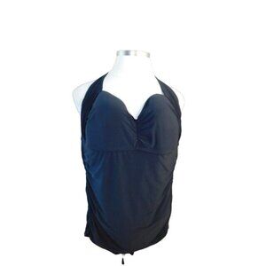 Bai Harbour Size 20W Plus Size Black Halter One Piece Swimsuit SWIM NEW